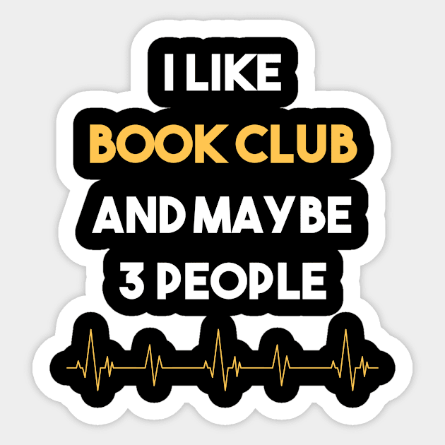 I Like 3 People And Book club Books Reading Sticker by Hanh Tay